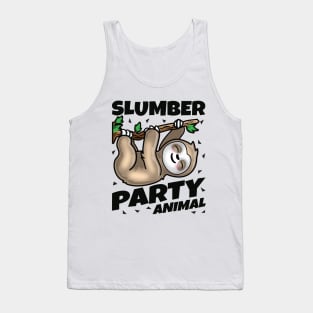 Slumber Party- Cute Sloth Party Animal Tank Top